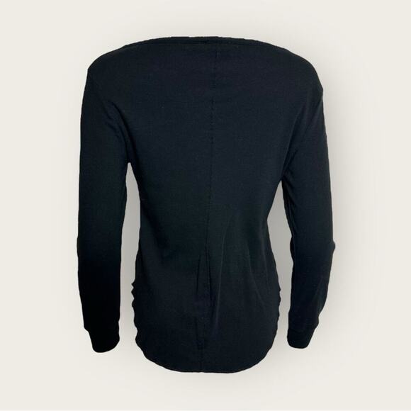 For the Republic | Long Sleeve Cotton Top | Black | Large - Picture 3 of 10
